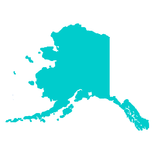 Map of Alaska highlighting healthcare