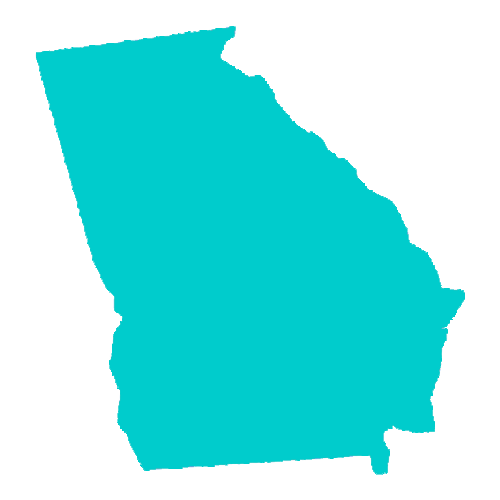 Map of Georgia highlighting healthcare