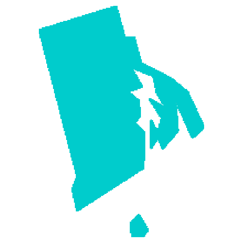 Map of Rhode Island highlighting healthcare