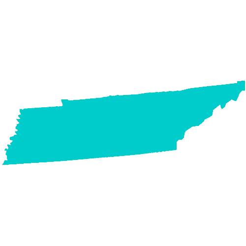 Map of Tennessee highlighting healthcare